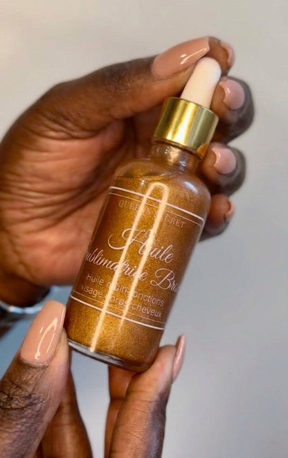 Huile Sublimatrice pailleté visage, corps et cheveux