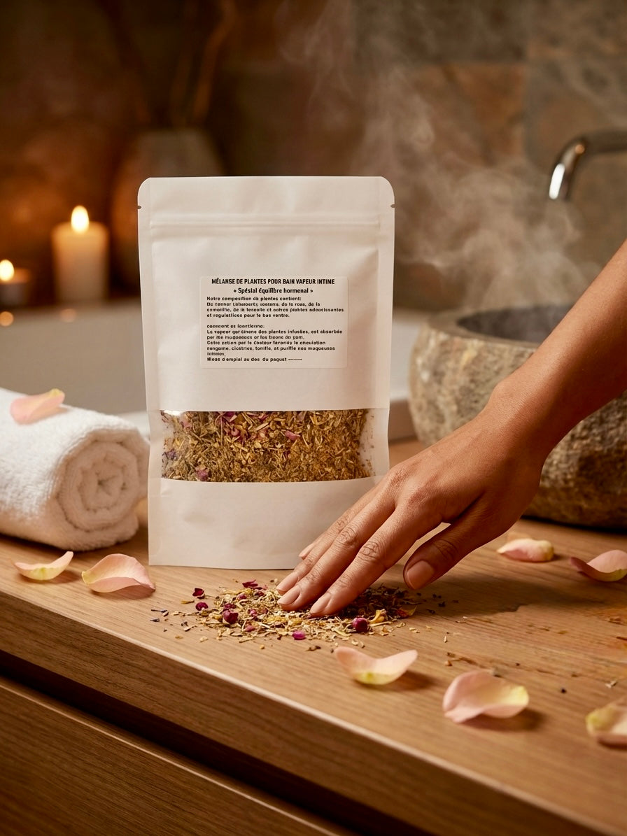 Mélange de plantes pour bain vapeur spécial zone intime féminine