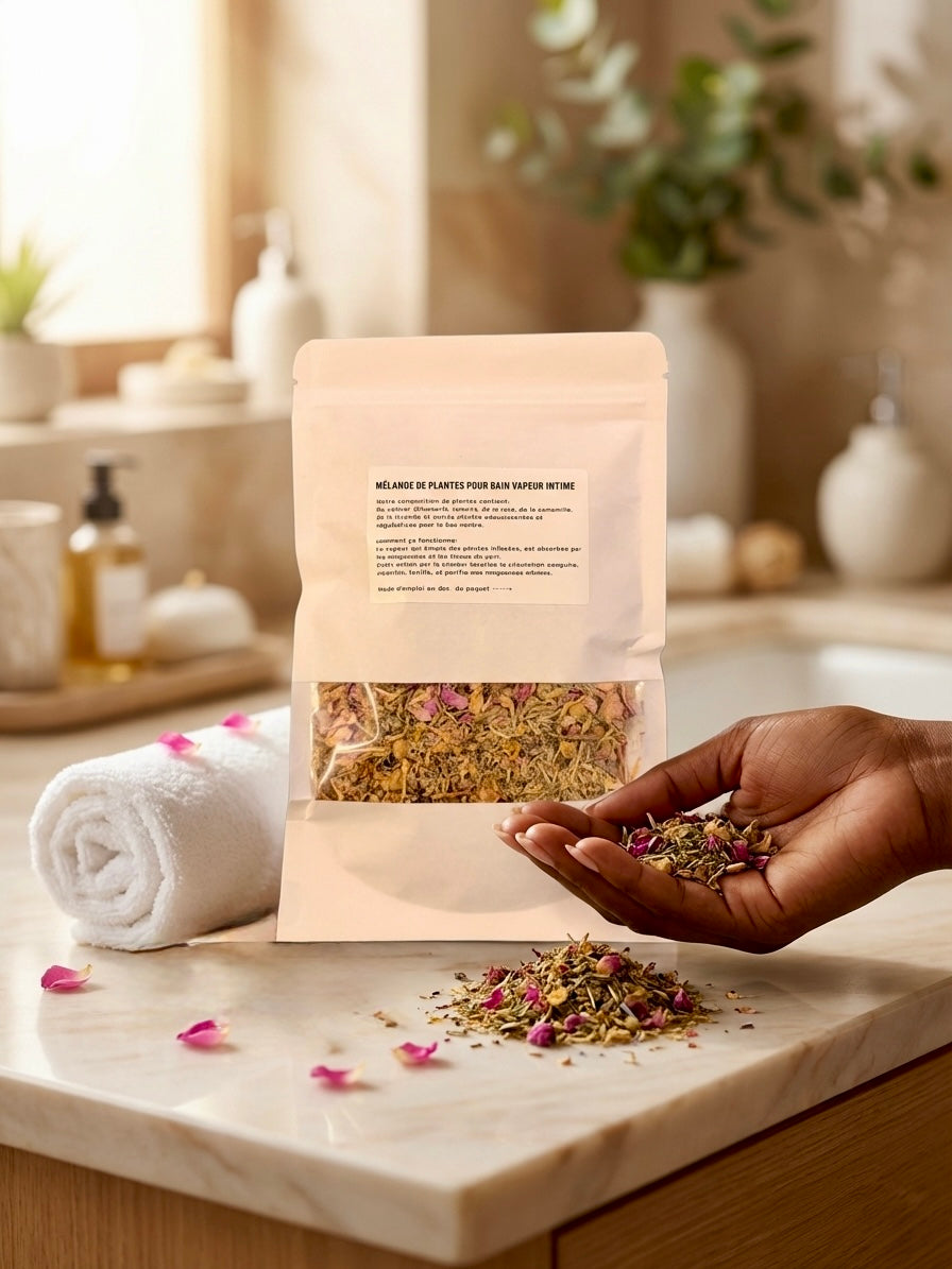Mélange de plantes pour bain vapeur spécial zone intime féminine