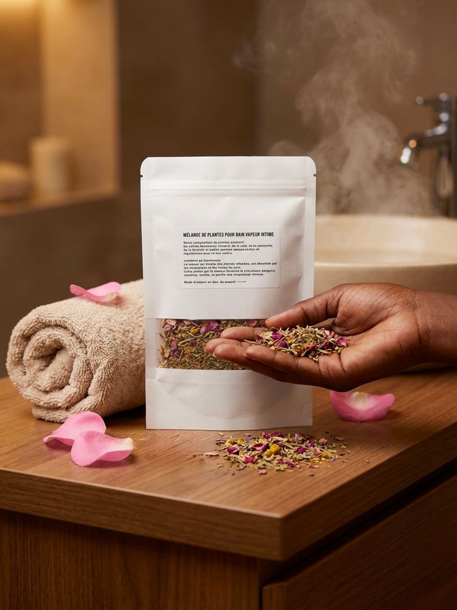 Mélange de plantes pour bain vapeur spécial zone intime féminine